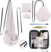 Imelod Saxophone Cleaning kit with Case for Alto Tenor Clarinet Flute and other Wind & Woodwind Struments Including Sax Cleaning Cloth(4pcs),Mouthpiece Brush(Dark Gray)