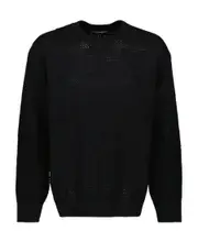 Dolce Gabbana Logo-Jacquard Drop Shoulder Jumper IT50,IT48,IT46 Black