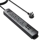 Surge Protector Power Strip with USB, TROND Multi Plug Extender with 4 Outlets &