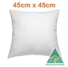 Cushion Insert Aust Made Polyester Premium Lofty Fibre Filling-45cm x 45cm