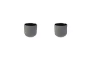 2PK Linen House Vincent Stoneware Planter Pot 14cm Home/Garden Decor Charcoal