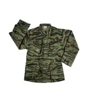 Reproduction Vintage Vietnam Tiger Stripe Fatigue Shirt Rip-Stop