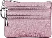 ["N/A"] Women Ladies PU Leather Small Coin Card Key Ring Wallet Pouch Mini Purse (Cameo)