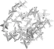 LimCryspp 24 3D Metal Aircraft pushpins for Bulletin Boards, Felt Boards, Photo Walls and Other 3D Metal Aircraft Decoration pushpins