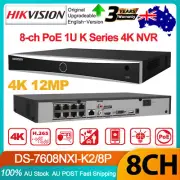 Hikvision 4K 8CH NVR DS-7608NXI-K2/8P 8-POE 12MP Acusense Network Video Recorder