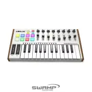 TUNAMINI 25-key Portable MIDI Keyboard / DAW Controller USB 8 Knobs Pads Pots