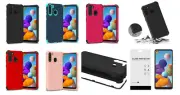 For Samsung Galaxy A21 S215DL A215W A215U1 King Tuff Case Cover + Tempered Glass