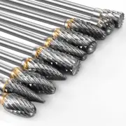 Carbide Burr Set Compatible with Dremel Rotary Tool 10Pcs Die Grinder Bits