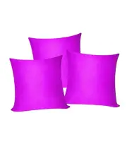 3 x Plain Satin 33x33 Light Purple Cushion Cover / Pillow Cases /Sofa Décor