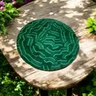 Round Malachite Stone Coffee Table Green Random Stone Hallway Furniture Decors