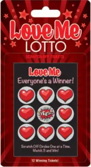 Love Me Lotto 12 Winning Scratch-Off Tickets! - Lovers Couples Sensual Sexy Game