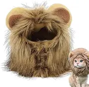 Lion Mane Wig for Cat | Pet Costumes Hat Fancy Lion Hair Cat Clothes Dress - Fancy Lion Hair Cat Clothes Dress Funny Pet Cosplay Wig Caps Turn Your Cat Into A Strong Lion