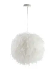 JONATHAN Y Stork 19in Feather Metal Adjustable LED Pendant