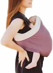 Mamas Bonding Comforter Baby Carrier, Mama's Bonding Comforter Wraps, Mama's Bonding Comforter, Generic Stretchy Baby Carrier, Baby Wrap Carrier for Babies Girl Boy (S(82cm*73cm),Purple+Beige)