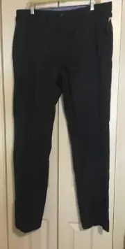 Brooks Brothers Clark Advantage Chino Pants Navy Flat Front Mens Size 37 x 32