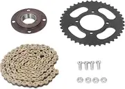 Chain Front Rear Chainring Kit Aluminum Alloy Gold Drive Chain Combo 104 Link 420 Chain 41T Chainring Toothless Flywheel