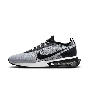 Nike 休閒鞋 Air Max Flyknit Racer 灰 黑 氣墊 針織鞋面 男鞋 運動鞋 DJ6106-002