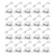 50Set Copper Sewing Hooks and Eyes Closure Set for Trousers (16x13mm, Silver)