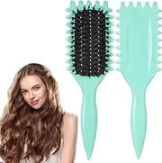 Curl Hair Defining Brush, 2024 Curl Hair Brush Comb, Curl Define Styling Brush Shaping Curls Hair and Reduce Pulling, for Combing and Shaping Men's and Women's Curls to Reduce Pulling (blue)