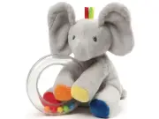 Gund Baby Flappy the Elephant Rattle Plush Toy, 5" NWT