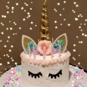 3D Unicorn Cake Topper Birthday Party Cake Decoration Topper Ears Eyelash Child