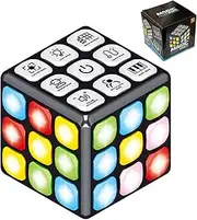 TISSNANY 7-in-1 Electronic Memory Brain Training Cube, Handheld Educational Toys for Kids Ages 6-12, Portable Sensory Games for Boys & Girls, Learning Gifts for Birthdays/Christmas/Party