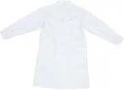 [Alipis] Breathable Cotton Lab Coat Men's Women's White Doctor Uniform Long Sleeve Lab Coat for Doctor Hospital Use Pockets