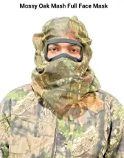 Mossy Oak Head Full Face Mesh Net Mask Hunting Fishing Camping