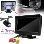 4.3" HD Monitor Reverse Camera Rear View Backup Parking Cam Kit Night Vision AU
