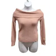 Leith Sweater Womens Size EXTRA-Small Cowl Neck Pink Adobe Raglan Sleeve XS NEW