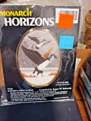 Horizons Canada Geese Flying Longstitch Needlepoint Kit Embroidery TA26 Frame