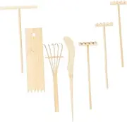 Miniature Rake Set for Zen Garden Desktop Small Rakes Decorative for Tabletop DIY Landscape for Meditation
