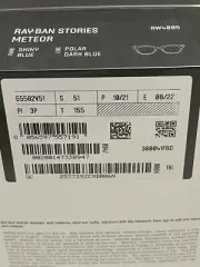 Ray-Ban Stories Meteor Smart Glasses - Blue Frames with Polarized Dark Blue Lens