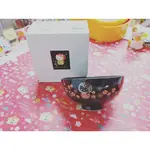 日本三麗鷗 HELLO KITTY 葉朗彩々和雜貨工房 黑金陶瓷系列 櫻花瓷碗 和服