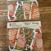 *2* Pkgs. Fancy Ladies Antique Reproduction Paper Scraps Craft Decoupage
