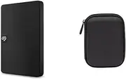 Seagate 2TB Expansion Portable HDD & Amazon Basics External Hard Drive Case