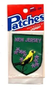 New Jersey Goldfinch Voyager Travel Souvenir Patch - New, Vintage - Free Ship!!