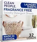 The Clean People Fragrance Free Laundry Detergent Sheets Hypoallergenic Laundry