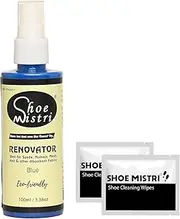 Shoe Mistri Shoe Renovator cleaner for Suede, Nubuck, Canvas, Knit and most other absorbent Fabrics (Blue), Blue, Medium