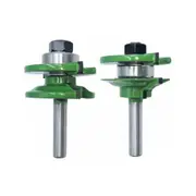 2pcs 8mm Large Stile & Rail Set-Ogee Bit Set Tenon Cutter for Wood Tungsten Carbide Woodworking Milling Cutters