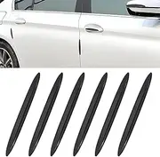 TuoYi 6Pcs Black Silicone Car Door Edge Guards, Anti-Collision Strips, Self Adhesive Rear View Mirror Cover Protective Strip for Car Side Door Mirror, Exterior Door Handles Bumper