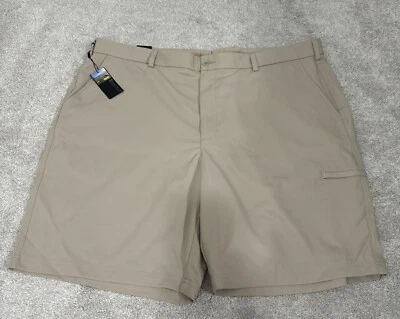 Men's PEBBLE BEACH Dry-Luxe Performance Tan Golf Shorts Sz 44