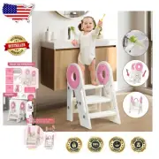 Safe Non-Slip Toddler Folding Step Stool for Easy Potty Training & Learning