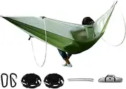 Portable Hammock, Outdoor Hammock, Sleeping Hammock, Portable Camping Hammock, Outdoor Hammock with Two Support Poles, Waterproof for Camping, Hiking
