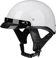 Half Shell Helmet, Motorcycle Helmet with ECE Approved, Half Shell Scooter Helmet, Jet Helmet, Retro for Adults, Men and Women A,Medium