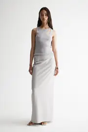 Silves Knit Top Silver Size 8 | Elka Collective
