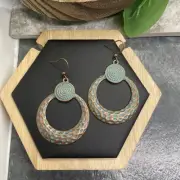 2.25” Bronze-tone Earring Set Bohemian Retro Drop Dangle New Free Ship B6131
