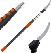 Manual Pruning Pole Saw - 20 Foot Hand Pruning Saw for Tree Trimming, High Reach