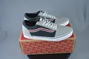 Vans Men's Ward Jersey Block Drizzle Gray White Textile Skate Shoes 10.5