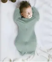 Bamboo Baby Swaddle Sleep Sack 2 way zipper 0.5 TOG Small 8-13lbs